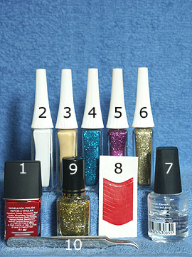 Productos para decoración para la nochevieja diseño - Esmalte, Nail art liner, Plantillas manicura francesa, Esmalte transparente