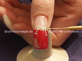 Nail art liner de color oro-metalico