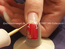 Nail art liner de color oro-metalico