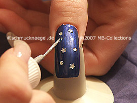Nail art liner de color plata-Glitter