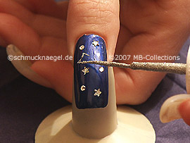 Nail art liner de color plata-Glitter