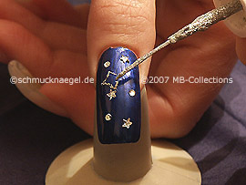 Nail art liner de color plata-Glitter