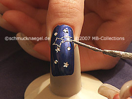Nail art liner de color plata-Glitter
