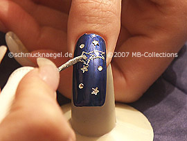 Nail art liner de color plata-Glitter