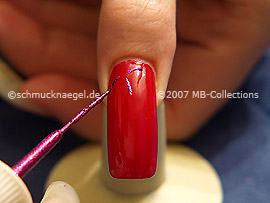 Nail art liner en fucsia-Glitter