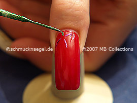 Nail art liner en verde-Glitter