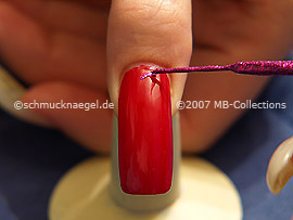 Nail art liner en fucsia-Glitter