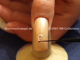 Nail art liner de color negro