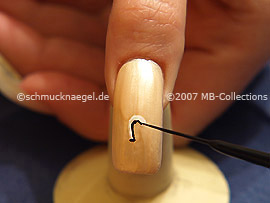 Nail art liner de color negro