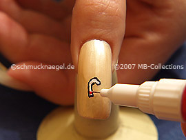 Nail art pen de color rojo