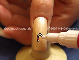 Nail art pen de color rojo