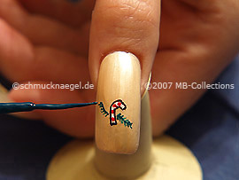 Nail art liner de color verde