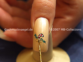 Nail art liner de color oro-Glitter