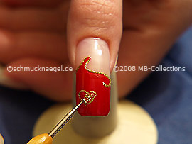 Nail art bouillons in gold