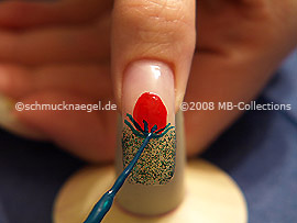 Nail art liner in the colour dark green