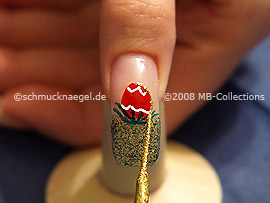 Nail art liner in the colour gold-Glitter