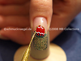 Nail art liner in the colour gold-Glitter