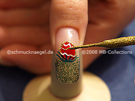Nail art liner in the colour gold-Glitter