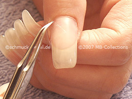 Tweezers and the clear adhesive tape