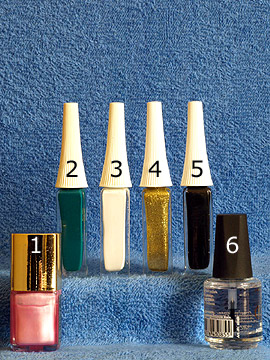 Products for Easter flower as finger nail motif - Nail polish, Nail art liner, Clear nail polish