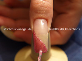 Nail lacquer in the colour pink