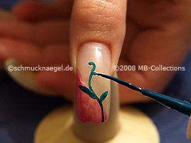 Nail art liner in the colour dark green