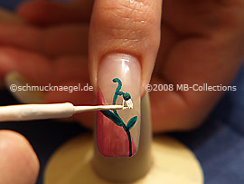 Nail art liner in the colour white