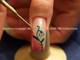 Nail art liner in the colour gold-Glitter