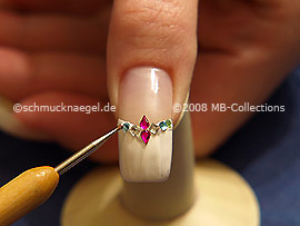 Different strass stones and spot-swirl