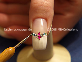 Different strass stones and spot-swirl