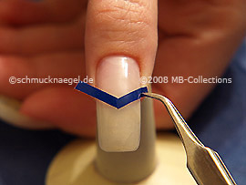 V-shaped French manicure template