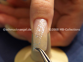 Net lace tulle and tweezers
