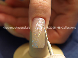 Nail art liner in the colour silver-Glitter