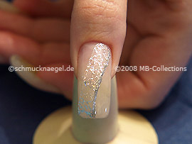 Nail art liner in the colour silver-Glitter