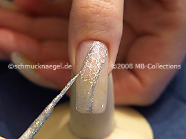 Nail art liner in the colour silver-Glitter