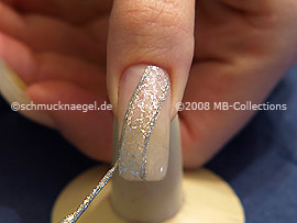 Nail art liner in the colour silver-Glitter