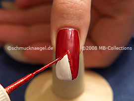 Nail art liner in the colour red-Glitter