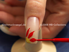 Nail art liner in the colour red