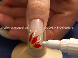 Nail art pen in the colour red