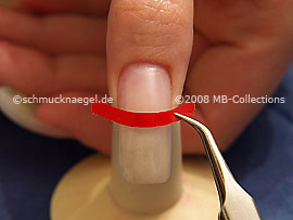 French manicure template and the tweezers