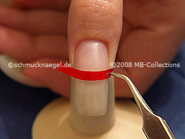 French manicure template and the tweezers