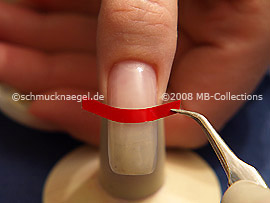 French manicure template and the tweezers
