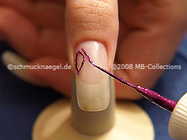 Nail art liner in the colour fuchsia-Glitter