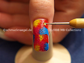 Stellar strass stone in yellow and spot-swirl
