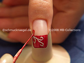 Nail art liner in the colour red