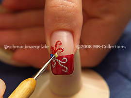 Nail art liner in the colour gold-Glitter
