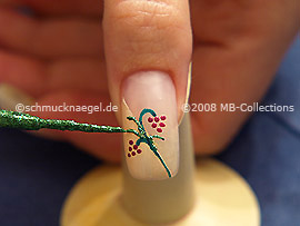 Nail art liner in the colour green-Glitter