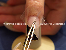 Tweezers and clear adhesive tape