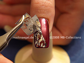 Tweezers and metallic foil