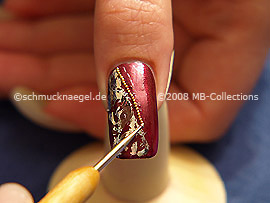 Nail art bouillons in gold
